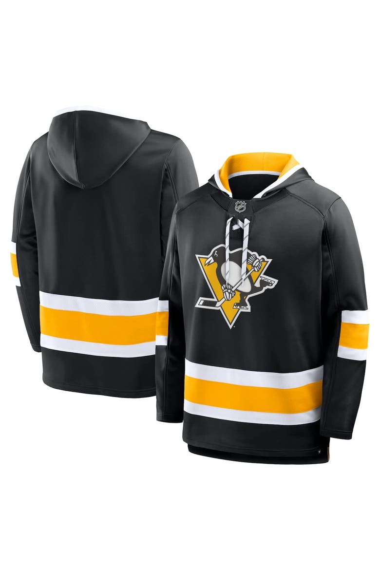 Men's Fanatics Black Pittsburgh Penguins Prime Time Fleece Hoodie, Alternate, color, Black