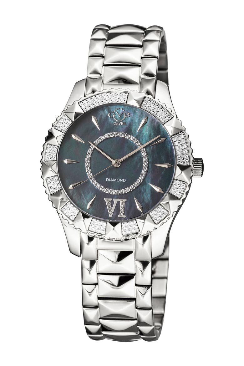 Women's GV2 Venice Diamond Bracelet Watch, 39mm - 0.0038 ctw, Main, color, SILVER