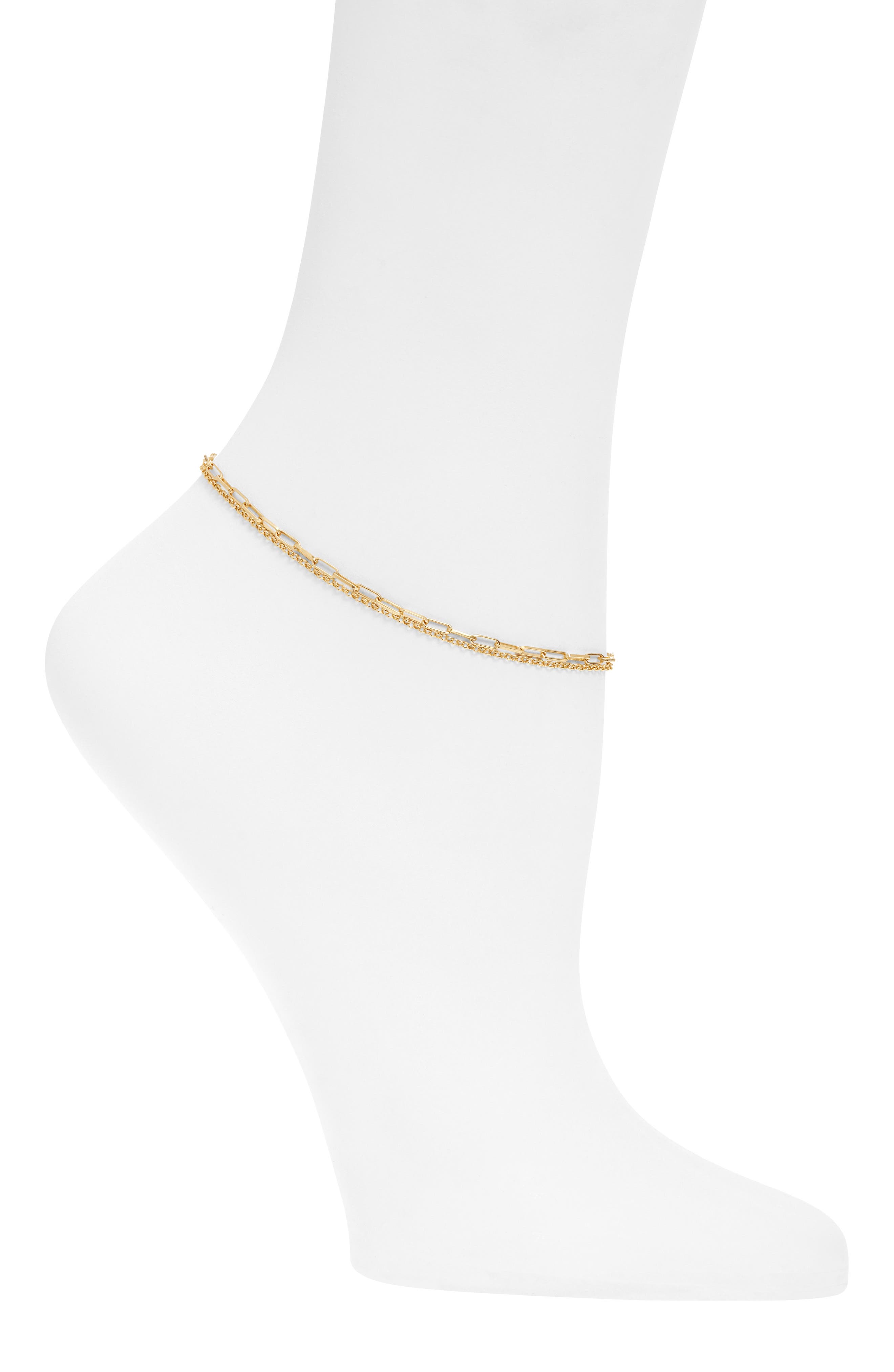 ARGENTO VIVO Layerd Chain Anklet