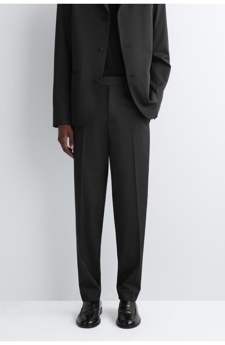 COS Tech-Twill Slim-Fit Straight-Leg Pants, Alternate, color, Black