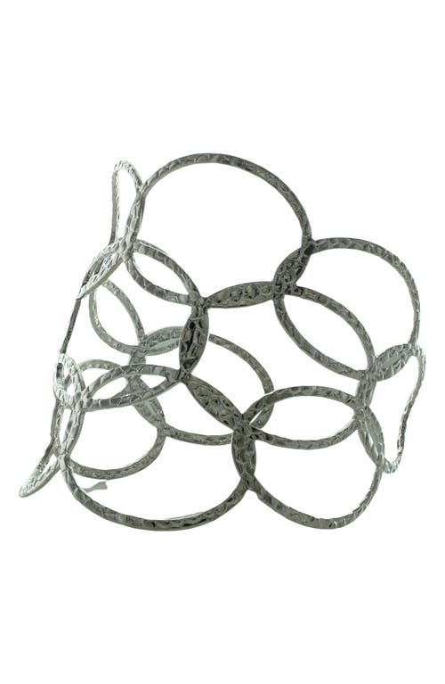 Olivia Welles Detailed Oval Cutout Cuff Bracelet In Gold