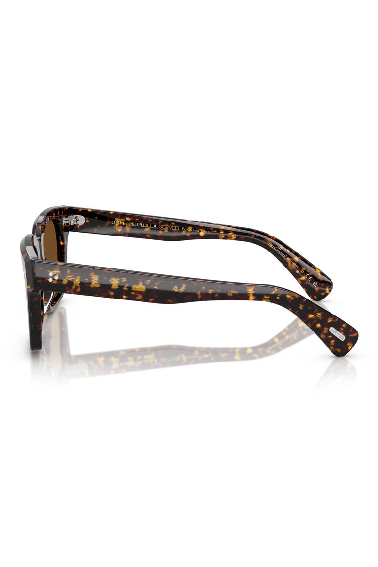 52mm Polarized Pillow Sunglasses, Alternate, color, TORTOISE