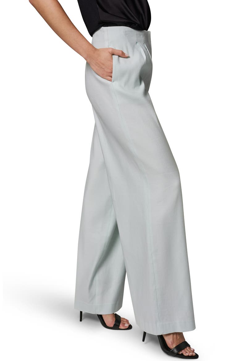 Wide Leg Linen Blend Pants, Alternate, color, SKYLIGHT