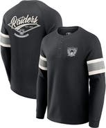 Darius Rucker Collection by Fanatics Men's Darius Rucker Collection by Fanatics Black Las Vegas Raiders Waffle-Knit Raglan Long Sleeve Henley T-Shirt