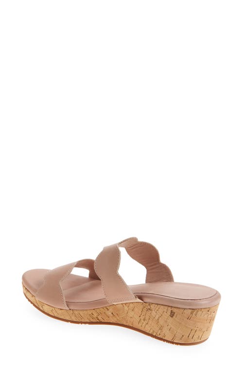 Chocolat Blu Fira Platform Wedge Slide Sandal In Rose Leather