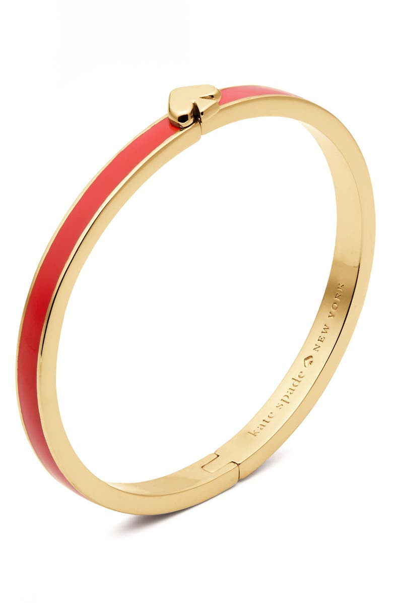 Kate Spade New York thin enamel bangle, Alternate, color, Hot Cinnamon