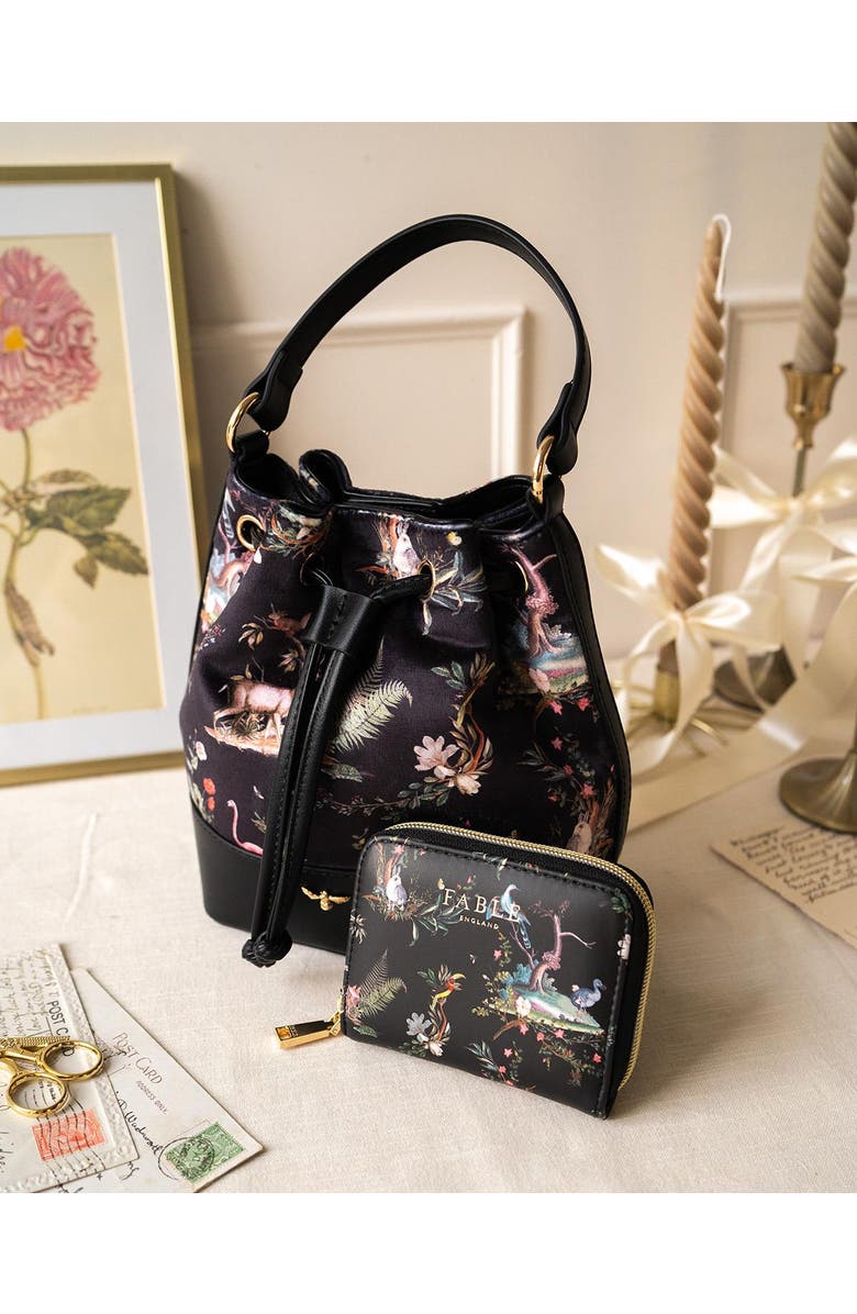 Fable England Wonderland Bucket Bag, Alternate, color, Black