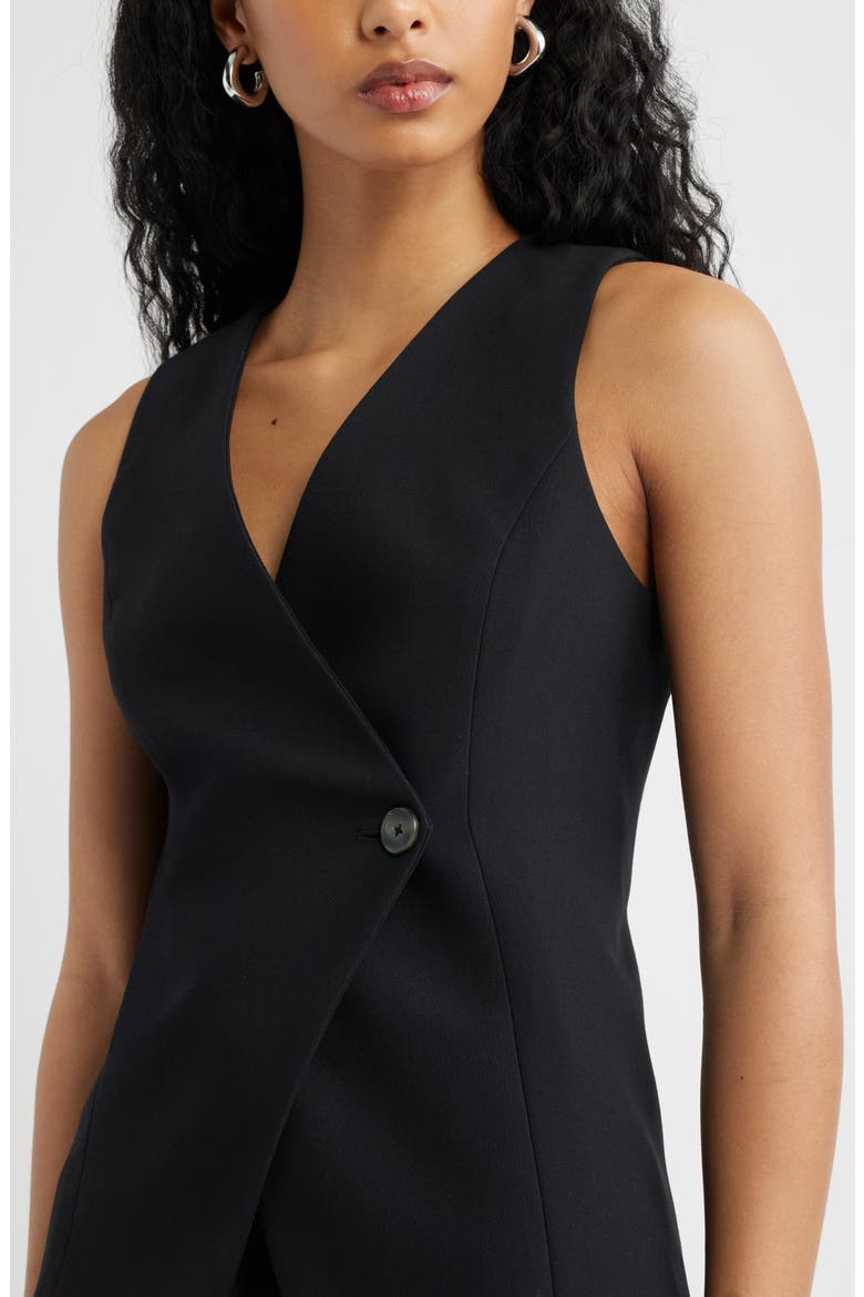 The Icon Asymmetric Vest, Alternate, color, BLACK