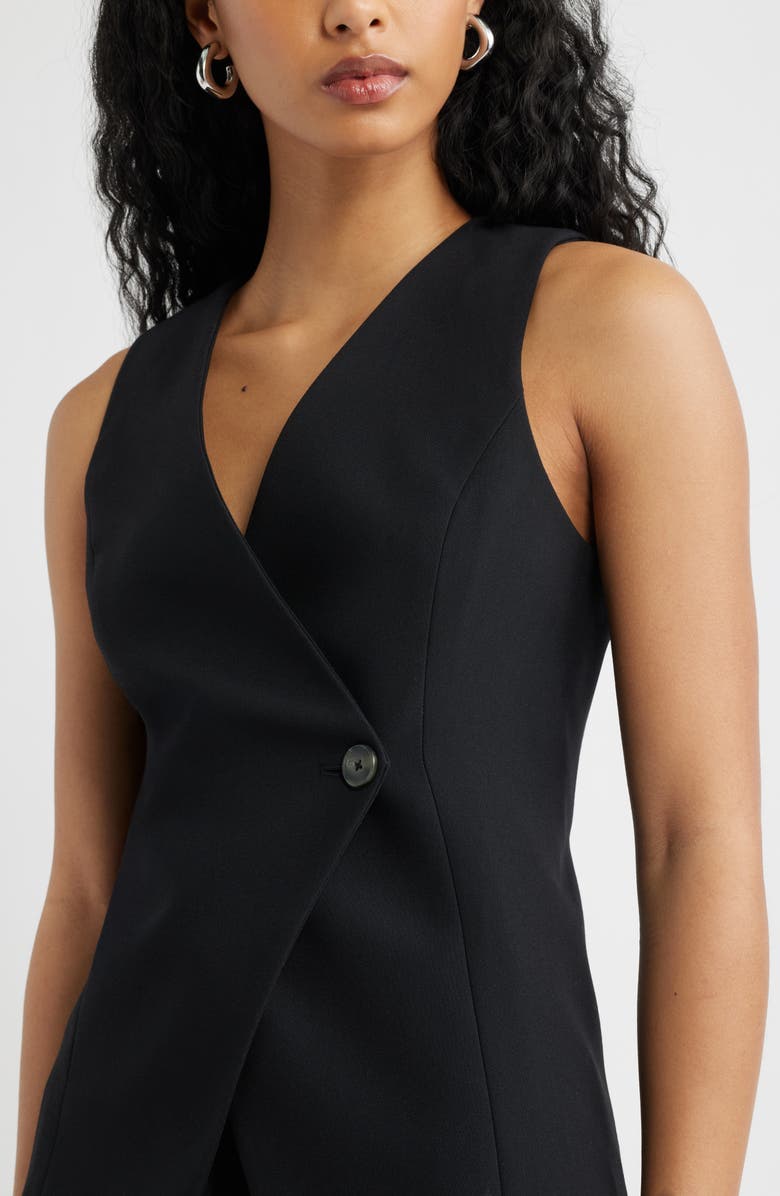 Open Edit The Icon Asymmetric Vest, Alternate, color, Black