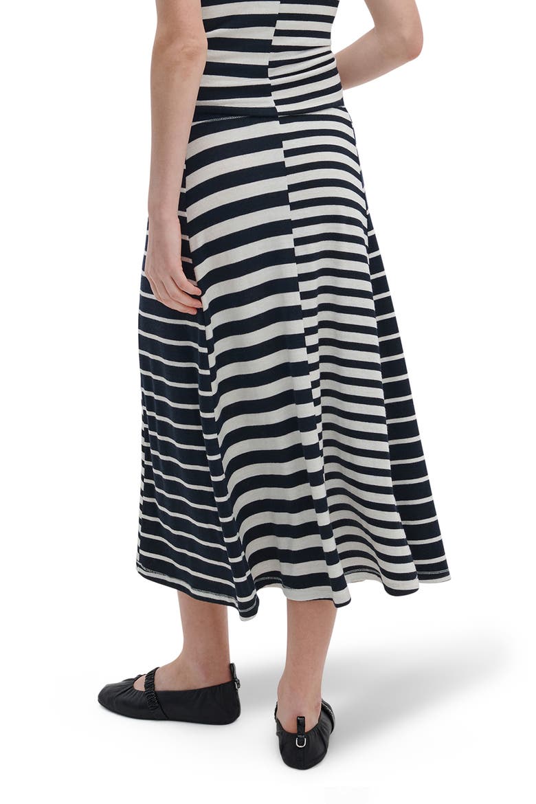 Mixed Stripe Knit Midi Skirt, Alternate, color, SALUTE MULTI