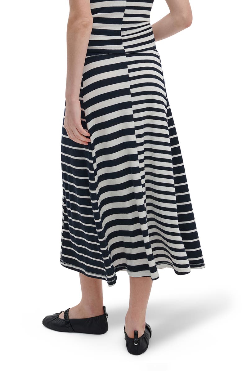 rag & bone Mixed Stripe Knit Midi Skirt, Alternate, color, Salute Multi