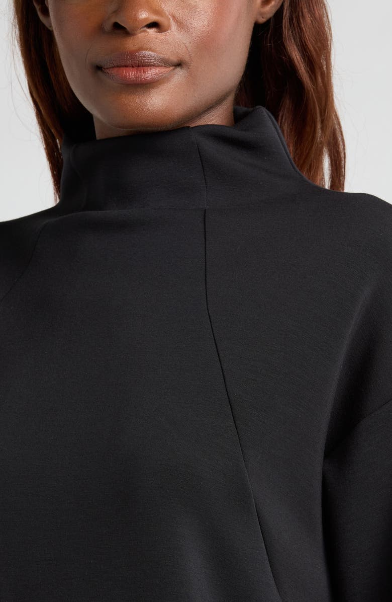 Zella Soft Scuba Knit Funnel Neck Modal Blend Top, Alternate, color, 