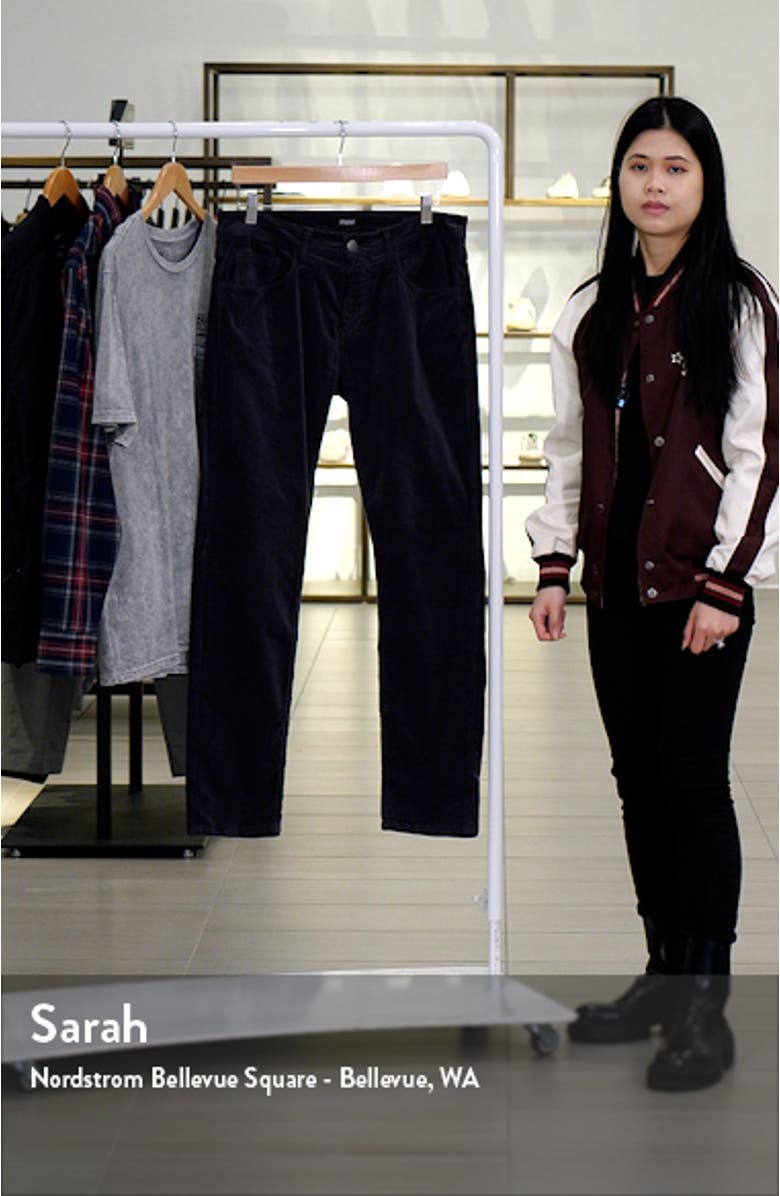 Marcus Slim Straight Leg Velveteen Pants, sales video thumbnail