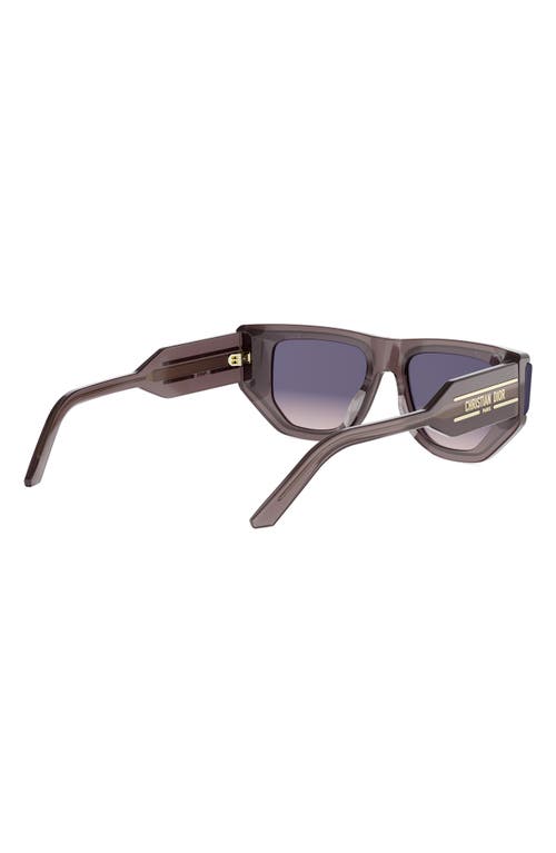 Dior Signature S15i 63mm Oversize Cat Eye Sunglasses In Gray