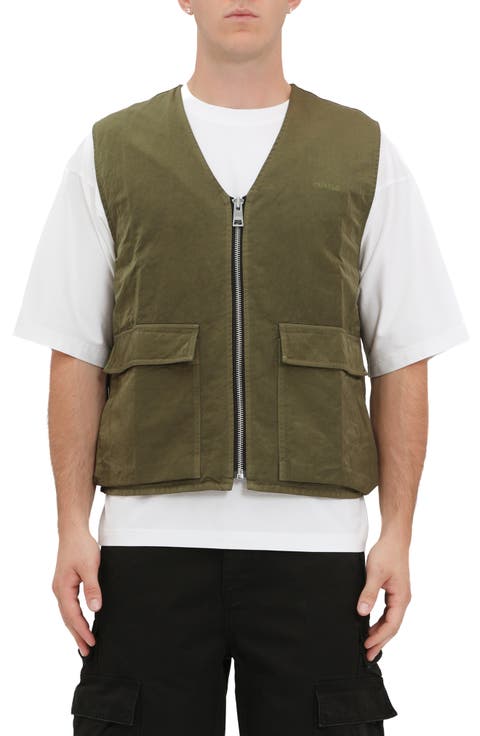 Woven Full Zip Vest