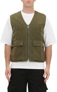 PURPLE BRAND Woven Full Zip Vest