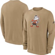 Nike Men's Nike Brown Cleveland Browns Swing Pass Rewind Club Pullover Sweatshirt