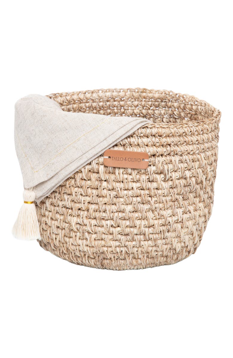 Tallo de Olivo Fique Bread Basket, Alternate, color, Natural