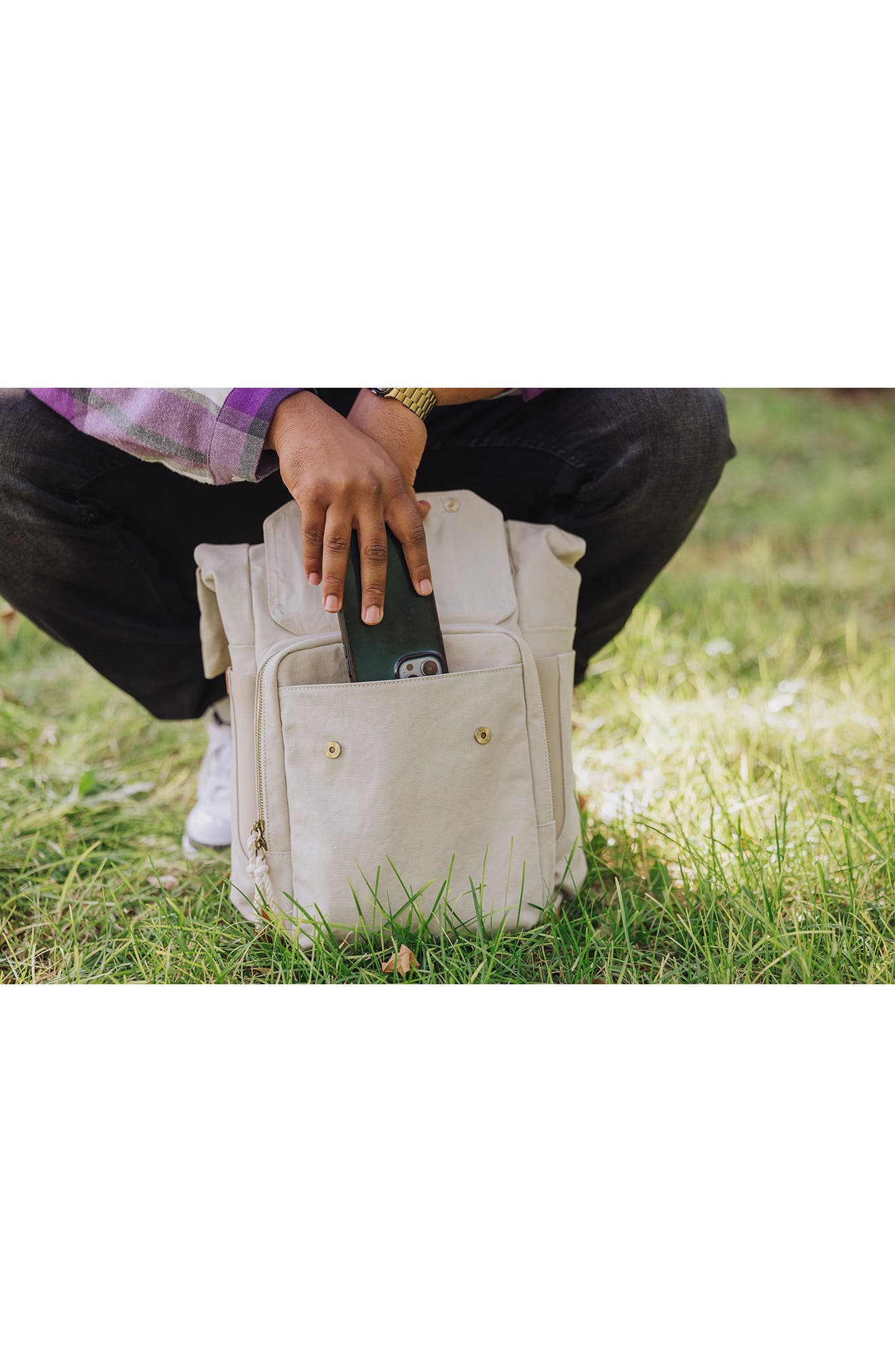Carmel Picnic Backpack, Alternate, color, BEIGE