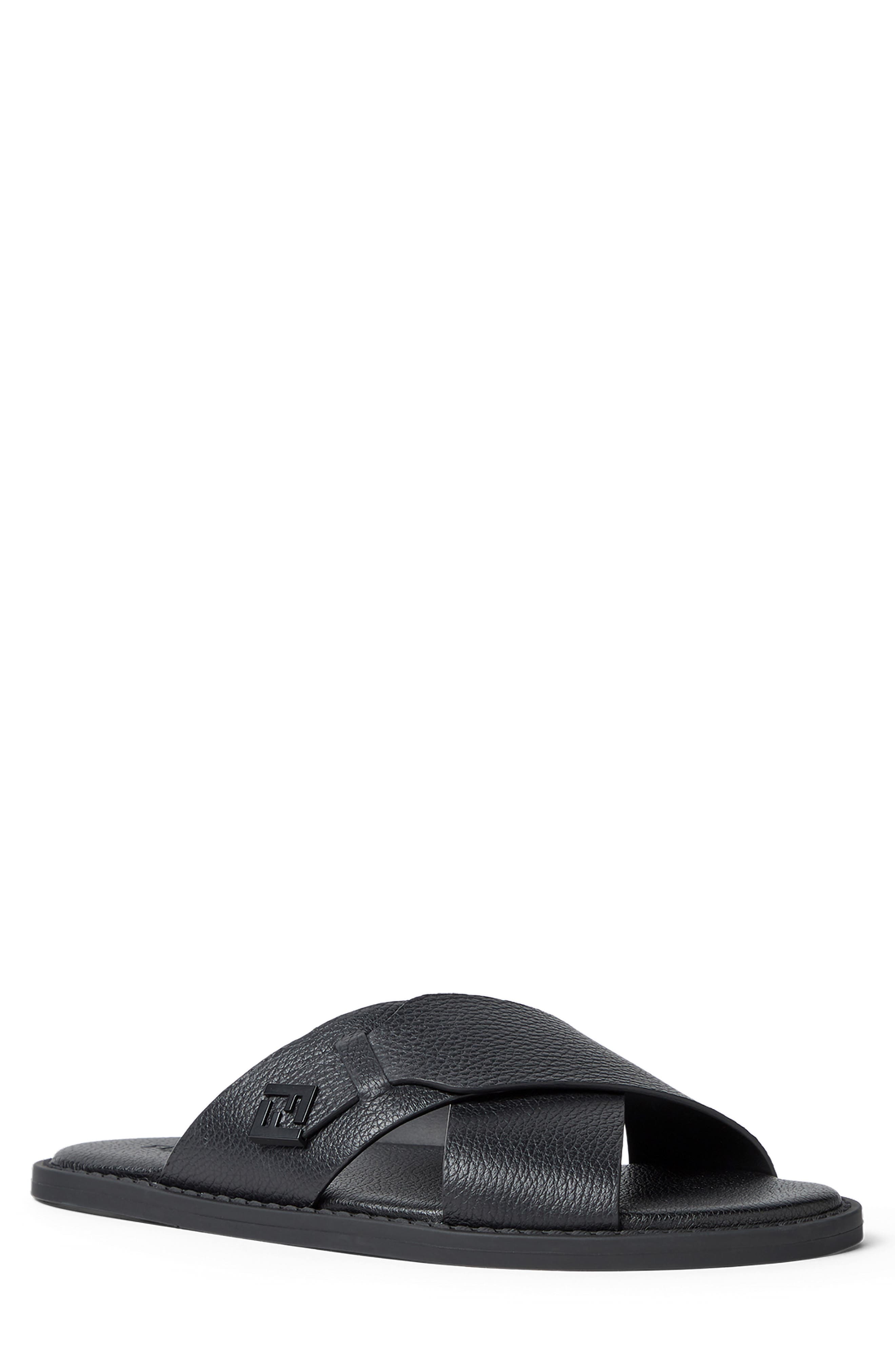 Fendi Squared FF Slide Sandal, Main, color, 