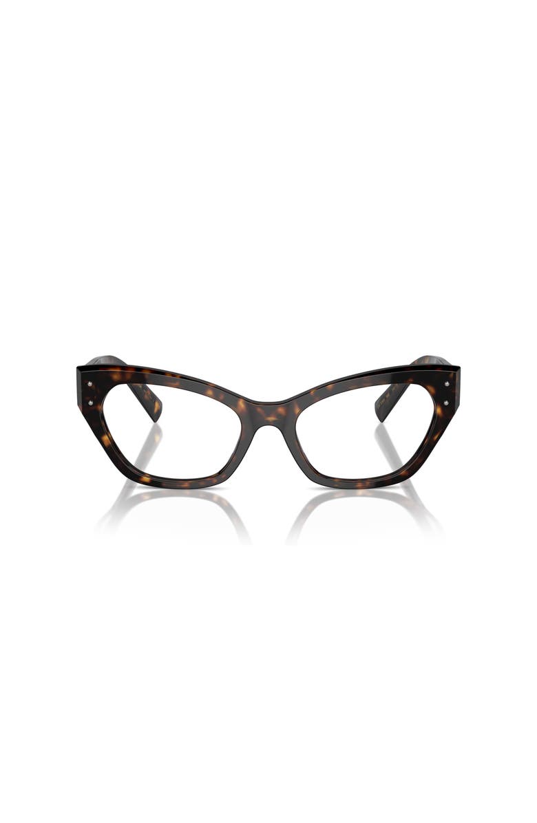 Dolce&Gabbana 54mm Cat Eye optical glasses, Alternate, color, Tortoise