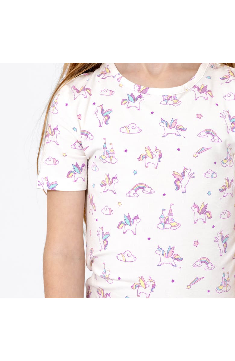 Bellabu Bear Unicorn Kids 2-Piece Short Sleeve & Shorts Pajama Set, Alternate, color, Unicorn