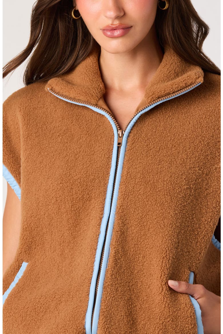 Pompeo High Pile Fleece Vest, Alternate, color, CAMEL