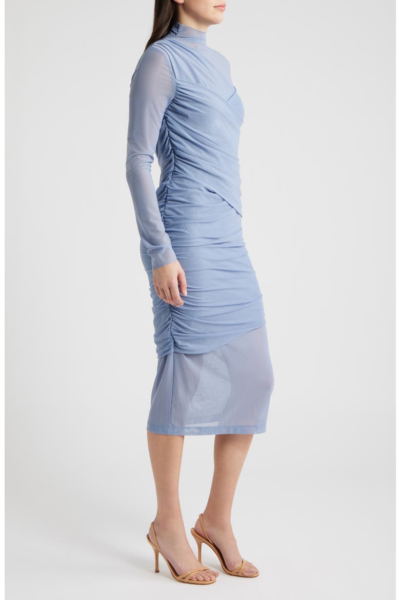 Etulia Ruched Long Sleeve Dress, Alternate, color, BT BU