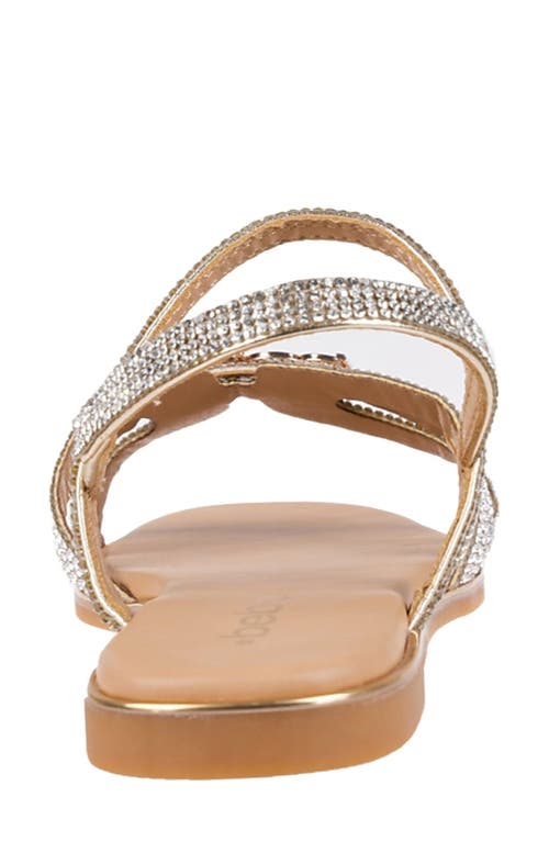 Bebe Rhinestone Slingback Sandal In Beige