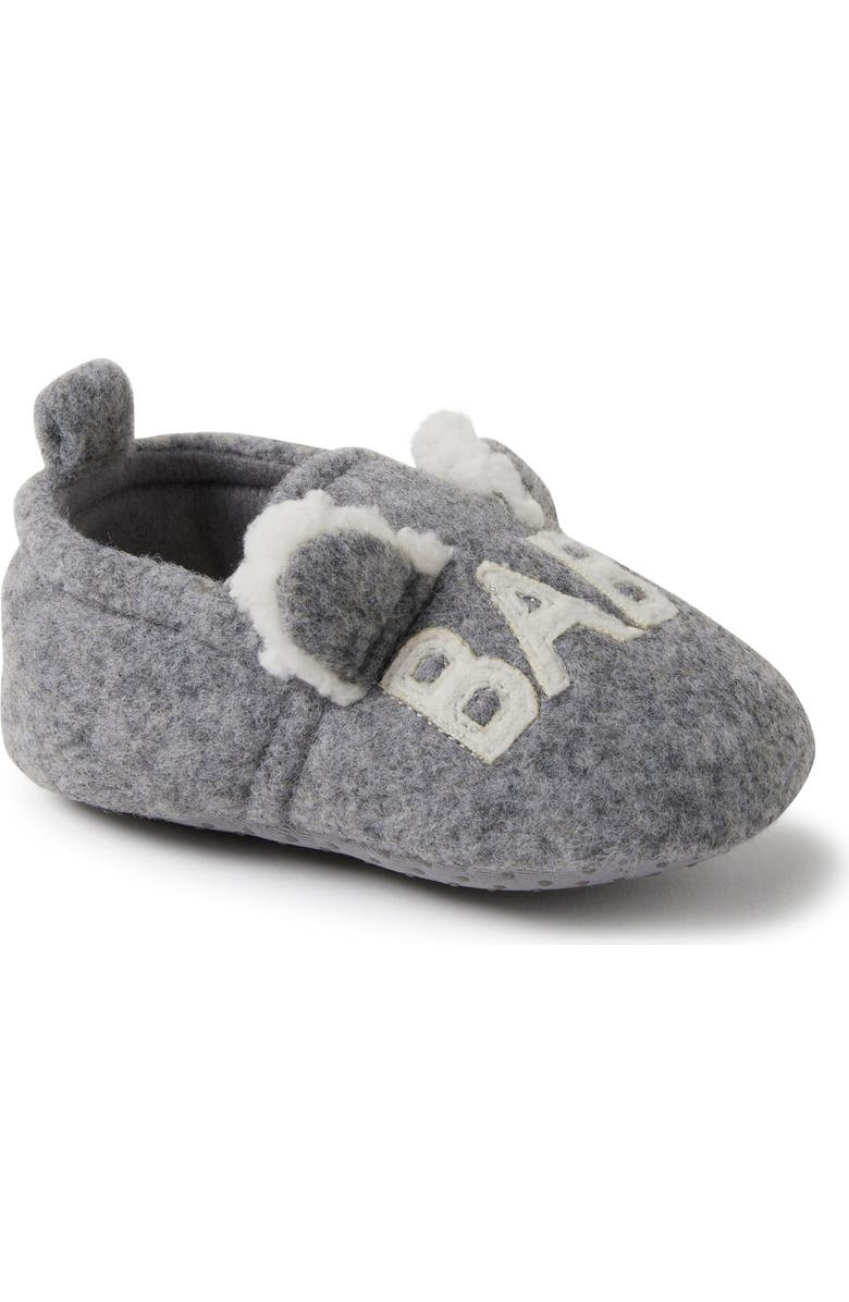 DEARFOAMS Casey Baby Bear Family Scuff Slipper, Alternate, color, Light Heather Grey