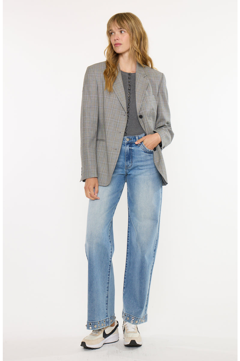 Ditzy Low Slung Baggy Wide Jeans, Alternate, color, Medium Wash