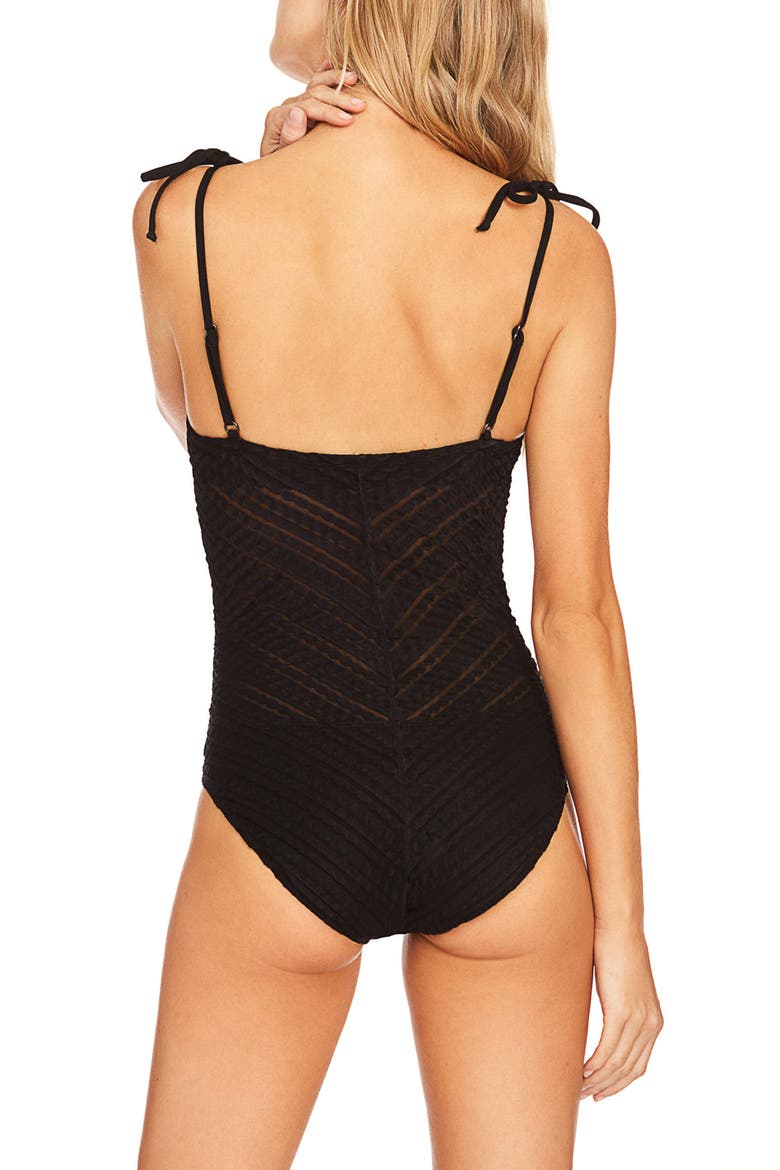 Carly One-Piece Swimsuit, Alternate, color, BLACK