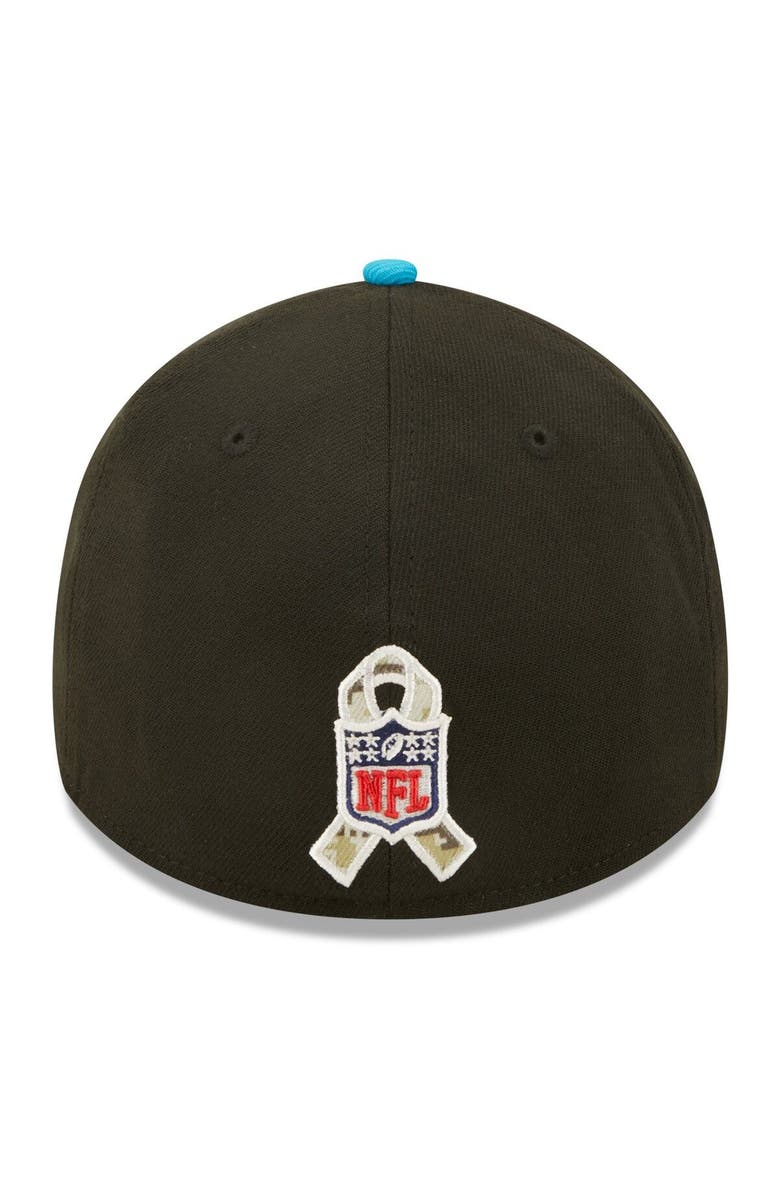 New Era Men's New Era Black/Blue Carolina Panthers 2022 Salute To Service 39THIRTY Flex Hat, Alternate, color, 
