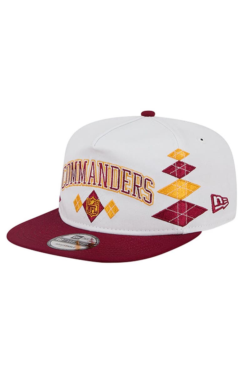 New Era Men's New Era  White Washington Commanders Argyle 19TWENTY Adjustable Hat, Alternate, color, White