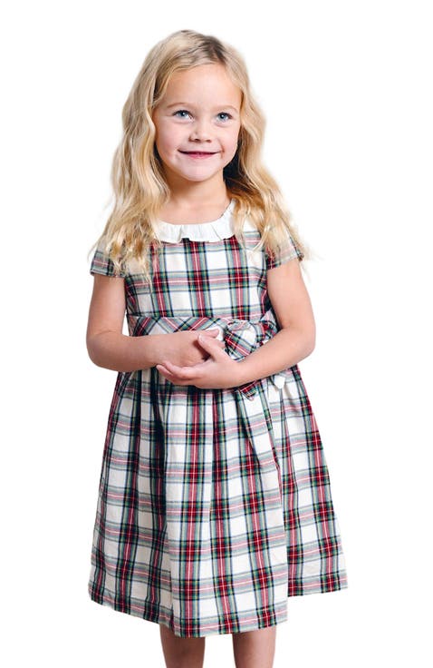 Baby Girls' Organic Ruffle Collar Party Dress, Infant