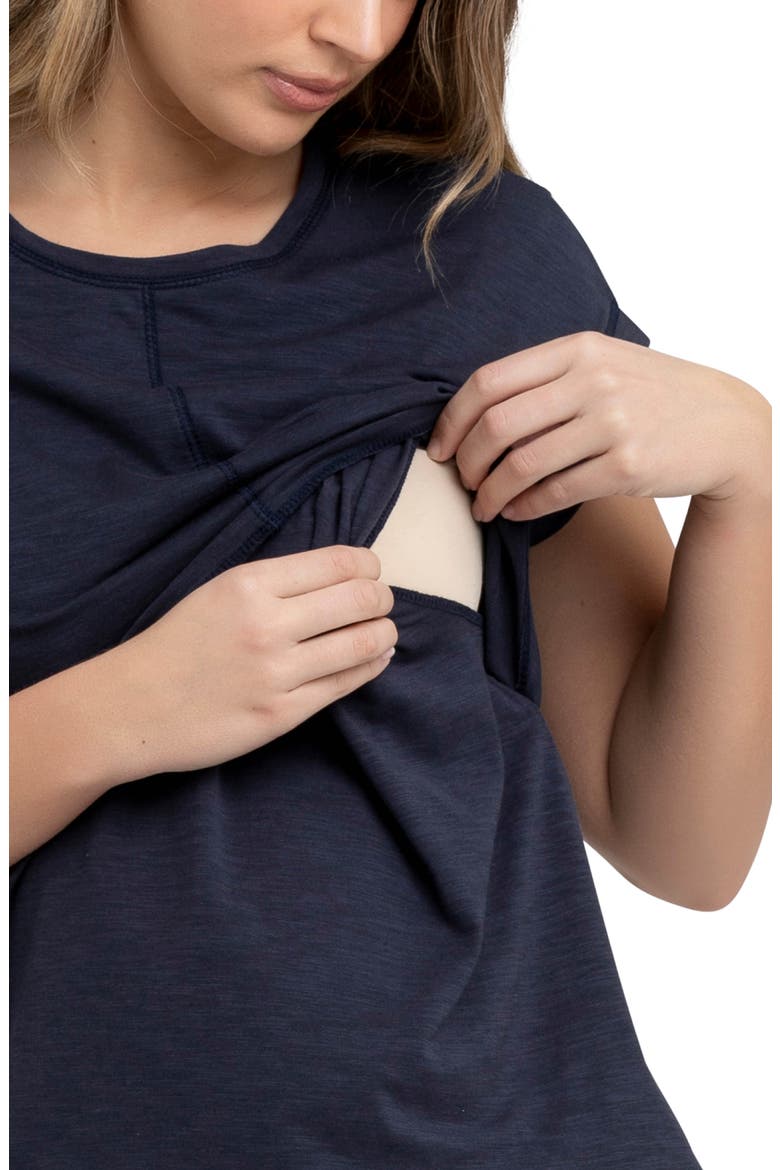 Richie Nursing Shirt, Alternate, color, INDIGO