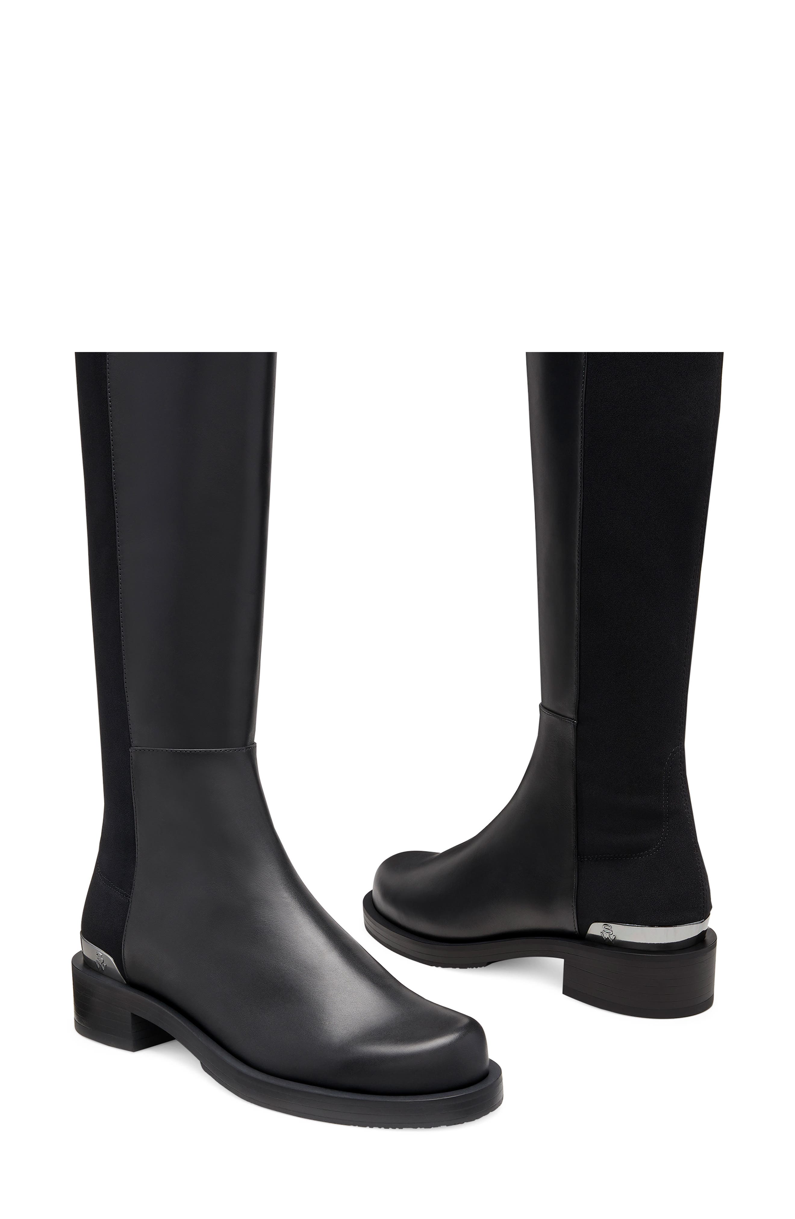 Stuart Weitzman 5050 Bold Logo Boot, Alternate, color, 