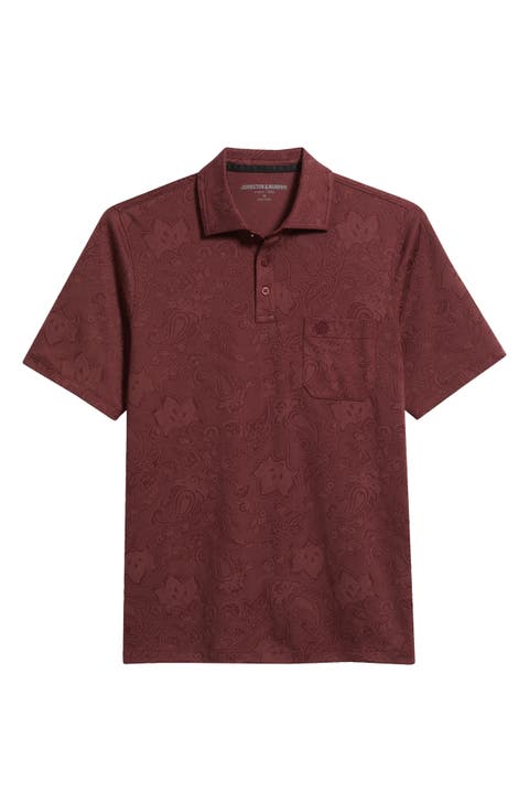 Evans Paisley Jacquard Polo
