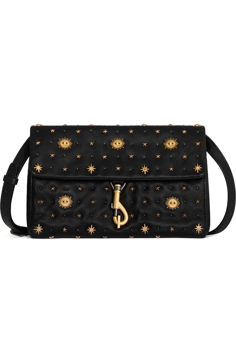 Rebecca Minkoff Edie Evil Eye Crossbody Bag, Main, color, Black