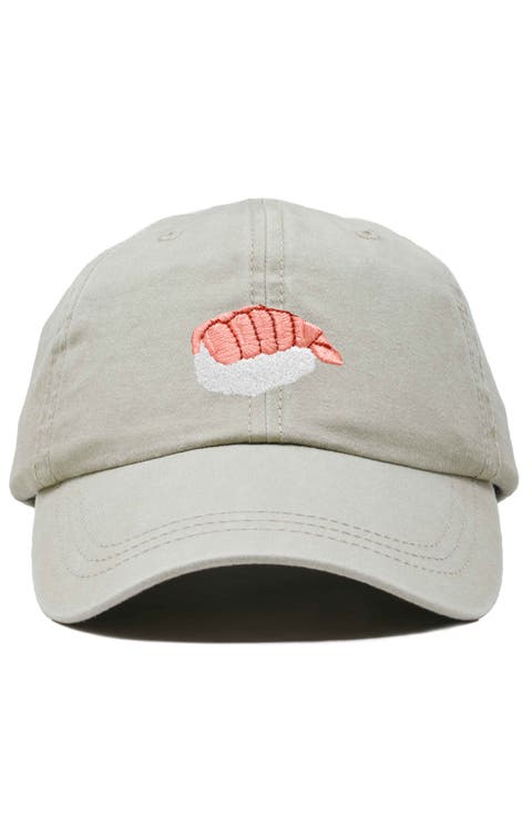 Shrimp Sushi Embroidered Dad Cap