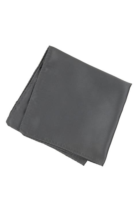 Men's Solid Satin Pocket Square