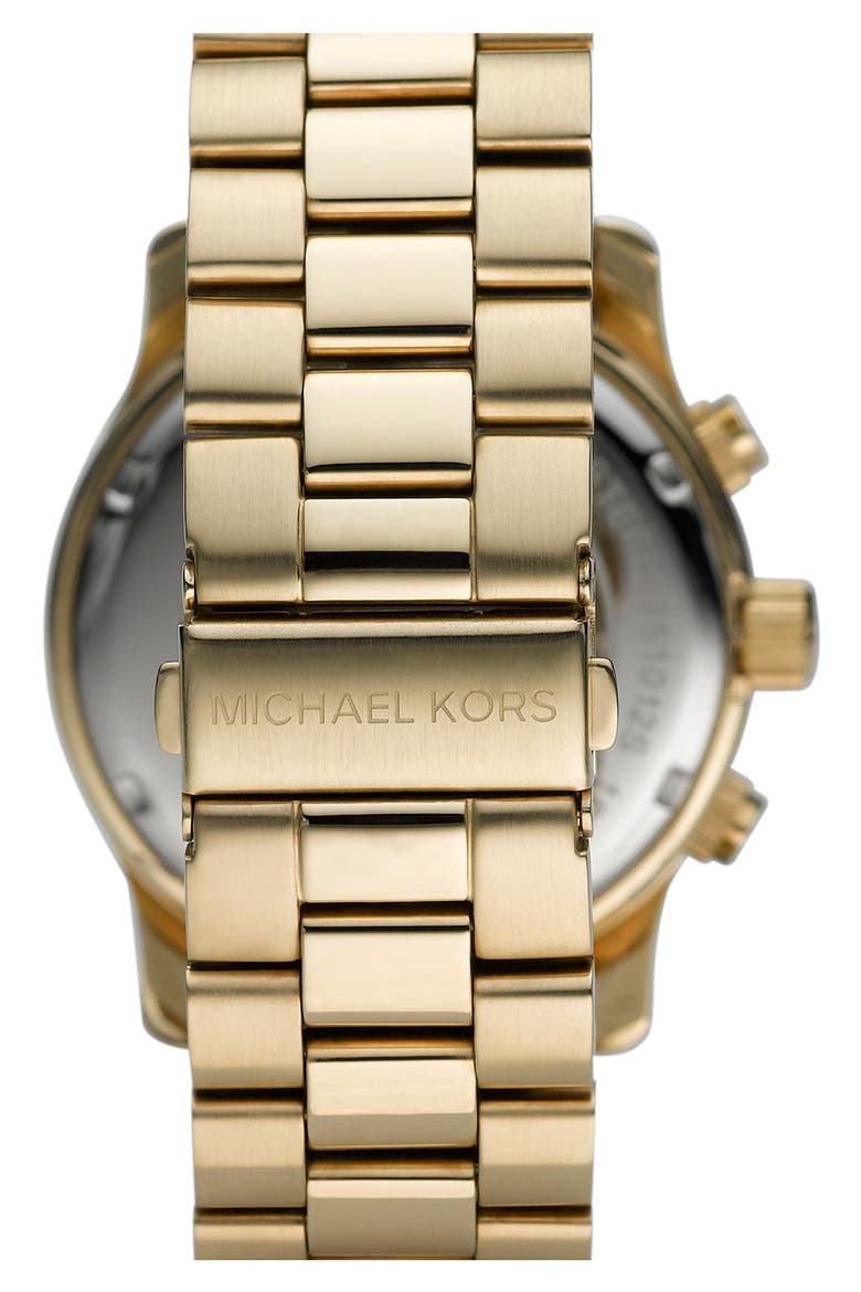 'Large Runway' Chronograph Bracelet Watch, 45mm, Alternate, color, GOLD