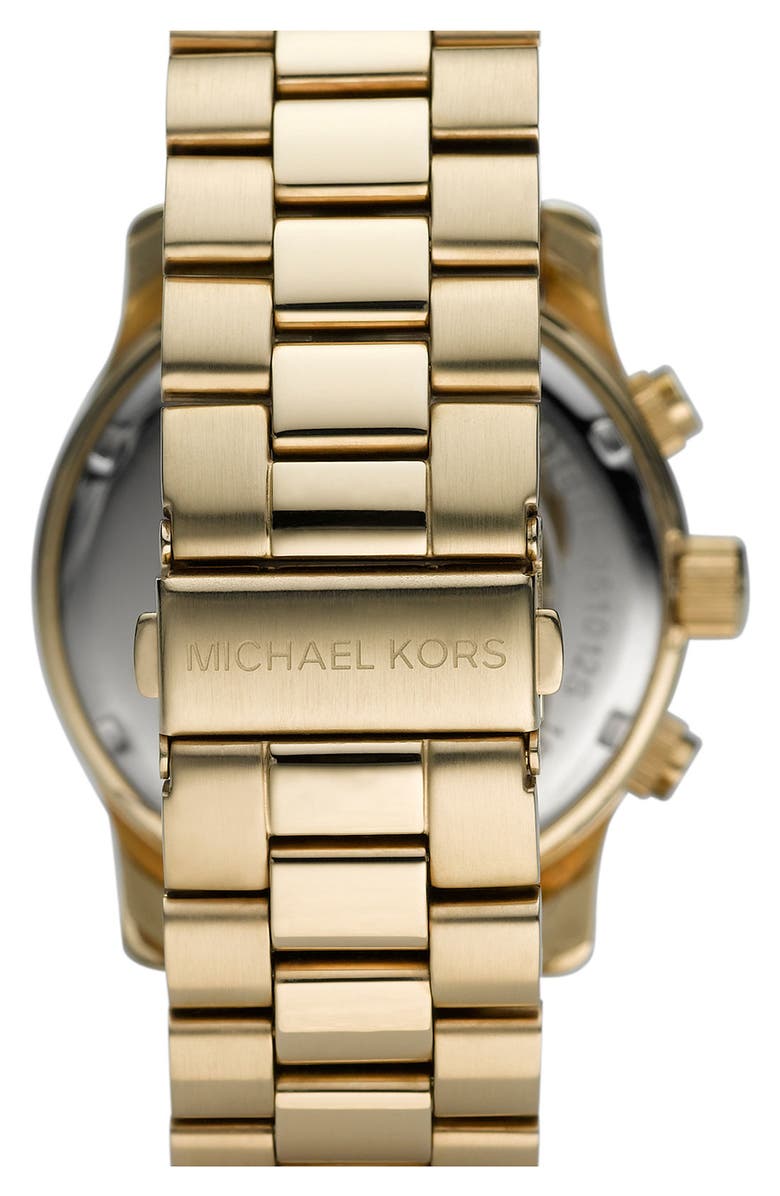 Michael Kors 'Large Runway' Chronograph Bracelet Watch, 45mm, Alternate, color,