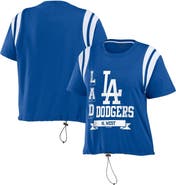 WEAR by Erin Andrews Women's WEAR by Erin Andrews Royal Los Angeles Dodgers Cinched Colorblock T-Shirt