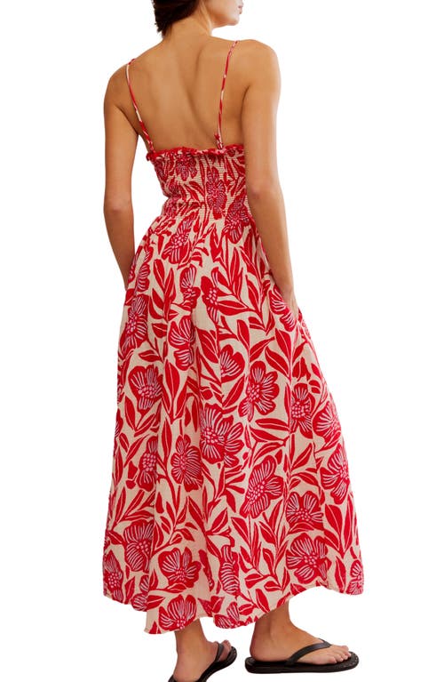FREE PEOPLE FREE PEOPLE SWEET NOTHINGS FLORAL PRINT SLEEVELESS MAXI SUNDRESS