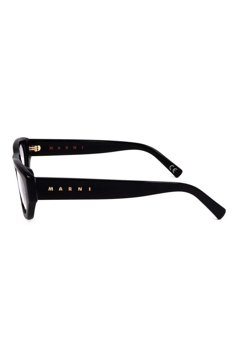 53mm Rectangular Optical Glasses, Alternate, color, BLACK
