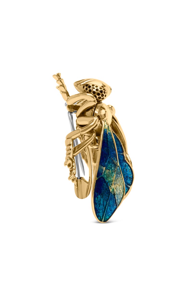 Haus of Brilliance 18K Yellow Gold 1/2 Cttw Diamond and Bumblebee Brooch Pin, Alternate, color, Yellow