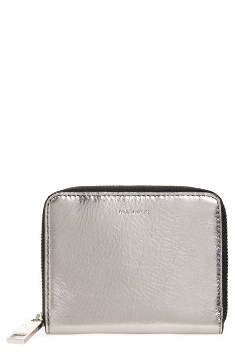 Lena Hex Leather Zip Wallet