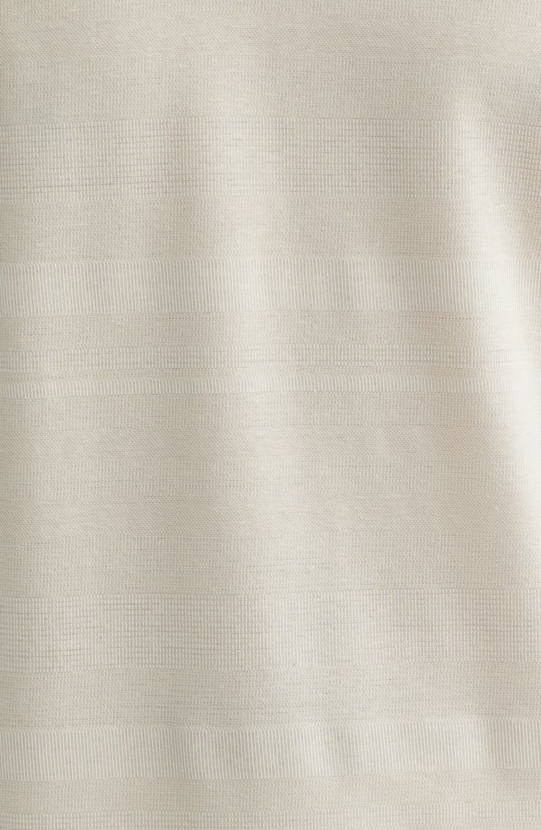 Bugatchi Textured Stripe Johnny Collar Polo, Alternate, color, Limestone