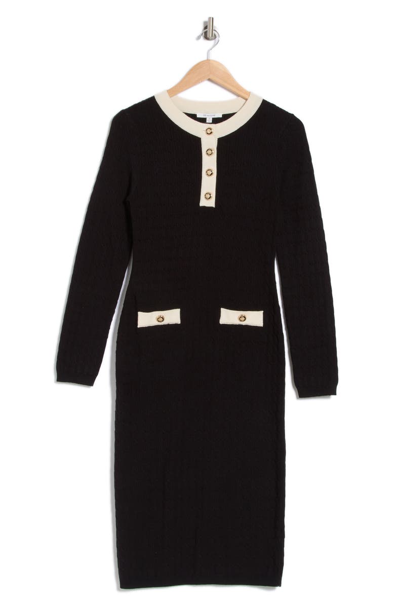 ZOE AND CLAIRE Long Sleeve Sweater Dress, Alternate, color,